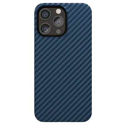 Чехол iPhone 15 Pro Max "vlp" Kevlar Case MagSafe, темно-синий