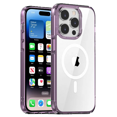 Чехол iPhone 14 Pro Max Gurdini Alba Series Magsafe, фиолетовый