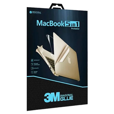 Защитная плёнка MacBook Air 15 2023 M2 MOCOLL (5 в 1), серебристая