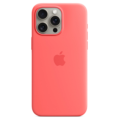 Чехол iPhone 15 Pro Max Silicone MagSafe Guava