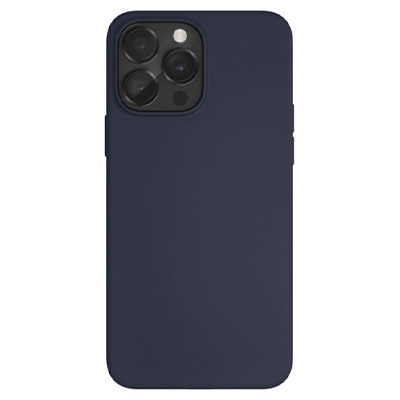 Чехол iPhone 14 Pro Max "vlp" Liquid Silicone Case MagSafe, темно-синий