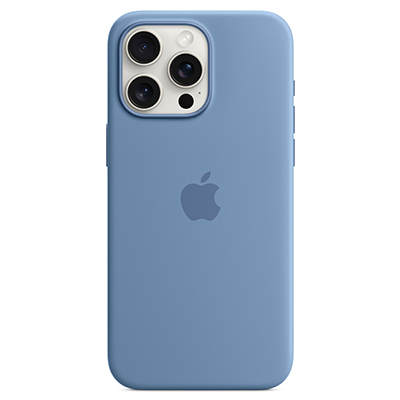 Чехол iPhone 15 Pro Max Silicone MagSafe Winter Blue