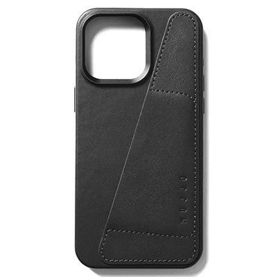 Чехол iPhone 15 Pro Max Mujjo Full Leather Wallet Case MagSafe, черный