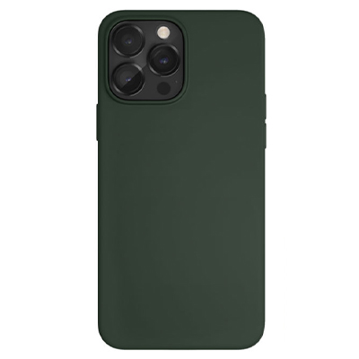 Чехол iPhone 14 Pro "vlp" Liquid Silicone Case MagSafe, темно-зеленый