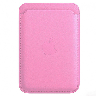 Кожаный кошелек для iPhone Leather Wallet Magsafe Pink