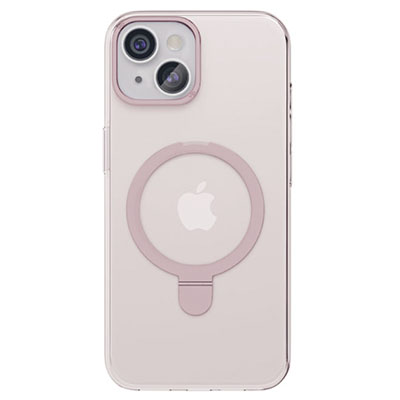 Чехол iPhone 15 "vlp" Ring Case MagSafe с подставкой, розовый