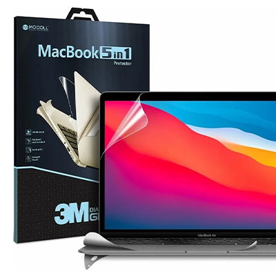 Защитная плёнка MacBook Air 13' 2018 / Air 13' M1 (2020) / Air 2022 M2 MOCOLL (5 в 1),  серая