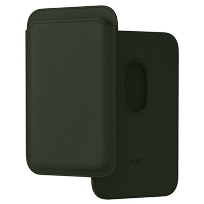 Картхолдер "vlp" из экокожи с MagSafe, темно-зеленый