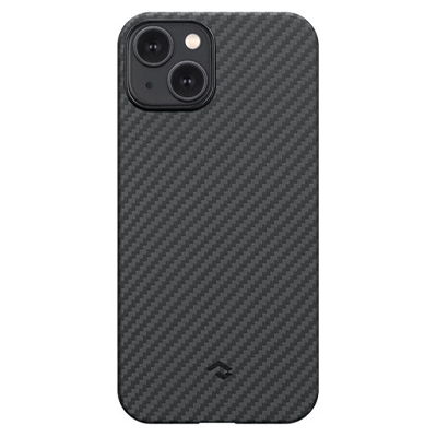 Чехол iPhone 14 Plus Pitaka MagEz Case 3 кевлар, черно-серый