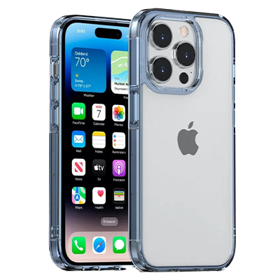 Чехол iPhone 14 Pro Gurdini Alba Transparent Protective, голубой