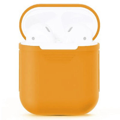 Чехол AirPods 1\2 Silicon Case, оранжевый