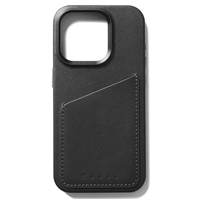 Чехол iPhone 15 Pro Mujjo Full Leather Wallet Case MagSafe, черный
