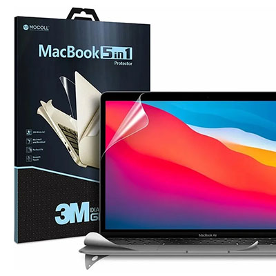 Защитная плёнка MacBook Air 2022 M2 MOCOLL (5 в 1), серебристая