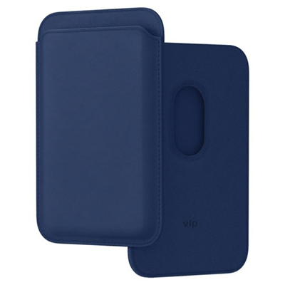 Картхолдер "vlp" из экокожи с MagSafe, темно-синий