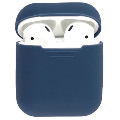 Чехол AirPods 1\2 Silicon Case, темно-синий