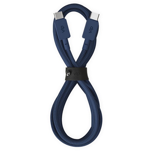 Дата-кабель "vlp" Nylon Cable USB C - USB C, 1.2м, темно-синий