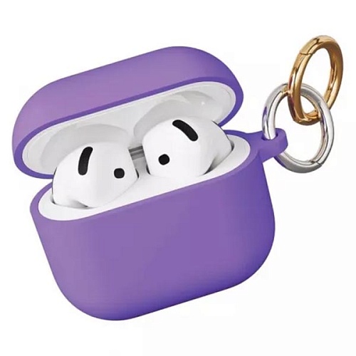 Чехол силиконовый "vlp" Charm Case для AirPods 4, лавандовый