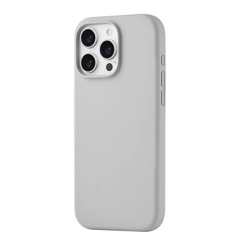 Чехол iPhone 16 Pro AceCase Soft Rim, белый титан