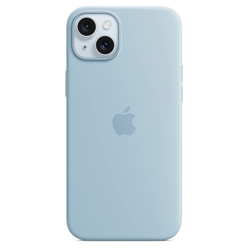 Чехол iPhone 15 Plus Apple Silicone Case MagSafe Light Blue