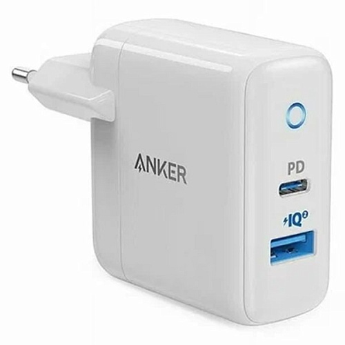 Сетевое зарядное устройство Anker PowerPort PD+2 20W+15W, белый