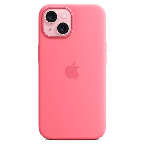 Чехол iPhone 15 Apple Silicone Case MagSafe Pink