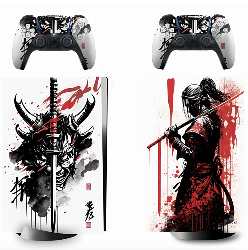 Наклейка виниловая Playstation 5 Samurai