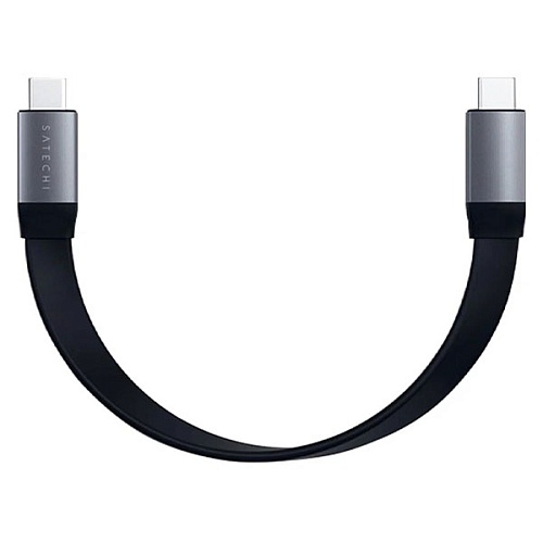 Кабель Satechi USB Type-C to USB Type-C Gen 2 Flat 21,5см, черный