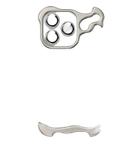 Чехол iPhone 15 Pro металлический, серый