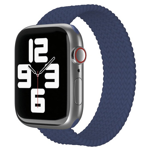Ремешок нейлоновый плетёный "vlp" для Apple Watch 38/40/41, L/XL, 2шт, тёмно-синий