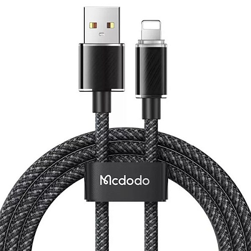 Кабель Mcdodo USB to Lightning Colorfull Crystal Series 1.2 m, черный