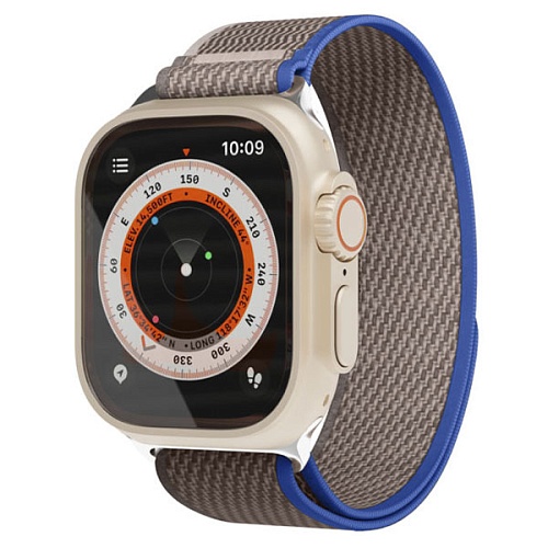 Ремешок нейлоновый Trail Band "vlp" для Apple Watch 42/44/45/49mm, синий-серый