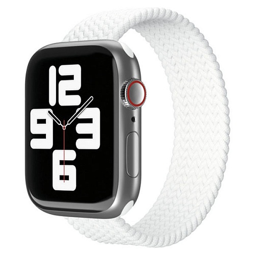 Ремешок нейлоновый плетёный "vlp" для Apple Watch 42/44/45, L/XL, 2шт, белый