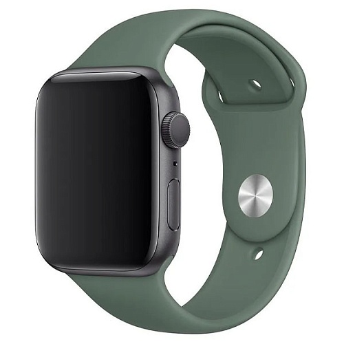 Спортивный ремешок Apple Watch 42/44mm, силиконовый, Pine Green
