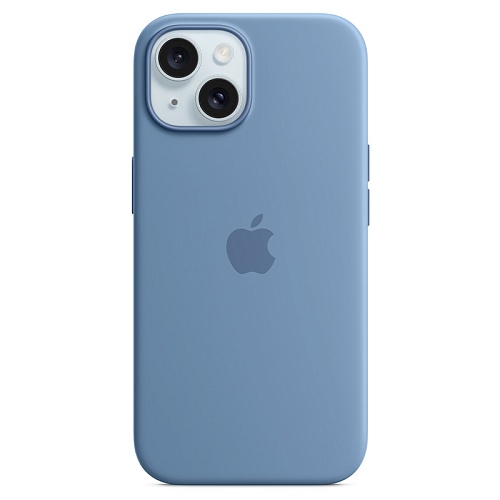 Чехол iPhone 15 Apple Silicone Case MagSafe Winter Blue