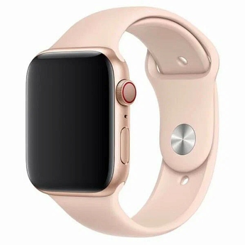 Спортивный ремешок Apple Watch 42/44mm, силиконовый, Pink Sand