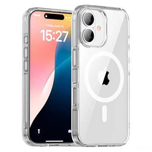 Чехол iPhone 16 Gurdini Alba Series Protective with Magsafe Clear