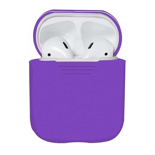 Чехол AirPods 1\2 Silicon Casе, фиолетовый