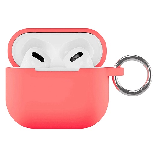 Чехол AirPods 3 "vlp" Soft Touch с кольцом, коралловый