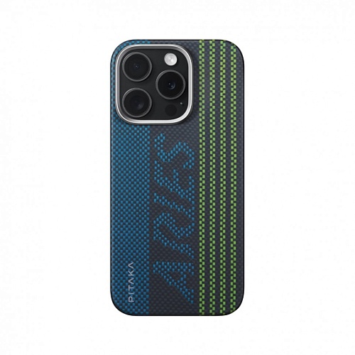 Чехол PITAKA Aries Tactile Woven Case для iPhone 16 Pro Max, принт кредитная карта