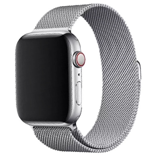 Ремешок Gurdini Milanese Loop металлический для Apple Watch 38/40мм, серебристый