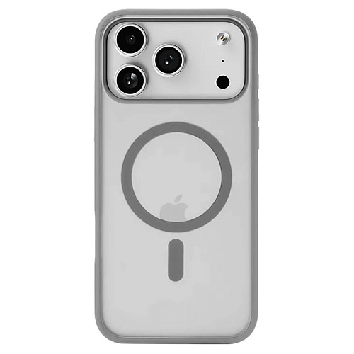 Чехол iPhone 17 Pro uBear Cloud Mag Case, MagSafe, серый