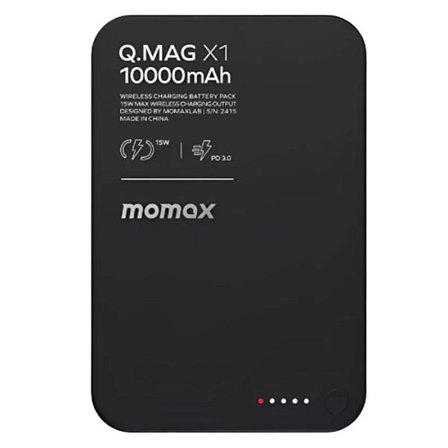 Внешний аккумулятор Momax Q.Mag X, Magsafe, 10000mAh, черный