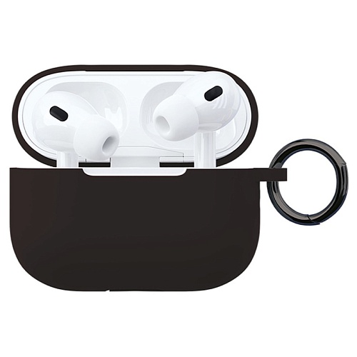 Чехол AirPods Pro 2 "vlp" Soft Touch с кольцом, черный