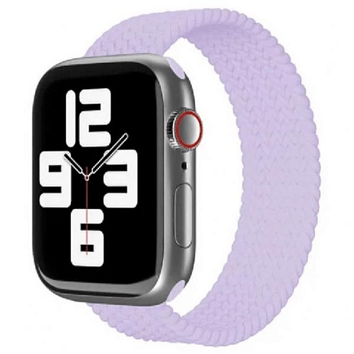 Ремешок нейлоновый плетёный "vlp" для Apple Watch 42/44/45, L/XL, 2шт, фиолетовый