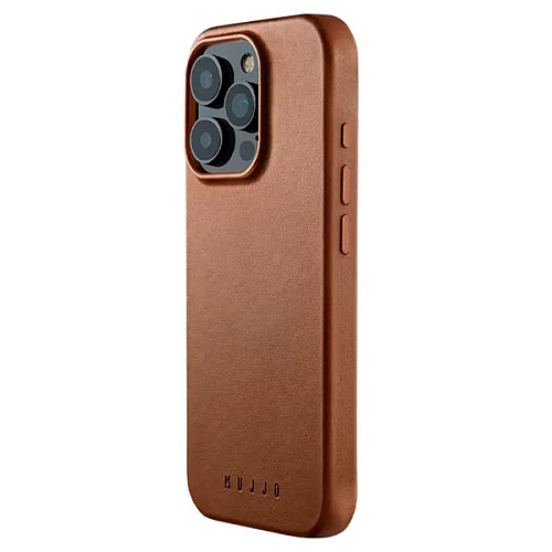 Чехол Mujjo Full Leather Wallet Case for iPhone 16 Pro Max, коричневый