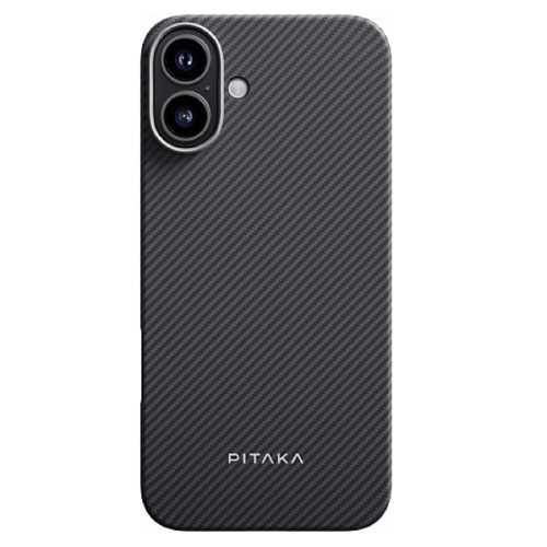 Чехол Pitaka Ultra-Slim Case for iPhone 16, черно-серый