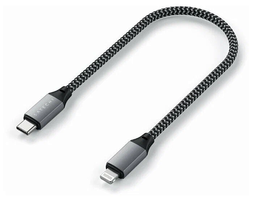 Кабель Satechi USB-C to Lightning Short Cable 10 IN (25см)