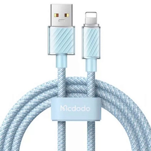 Кабель Mcdodo USB to Lightning Colorfull Crystal Series 1.2 m, голубой