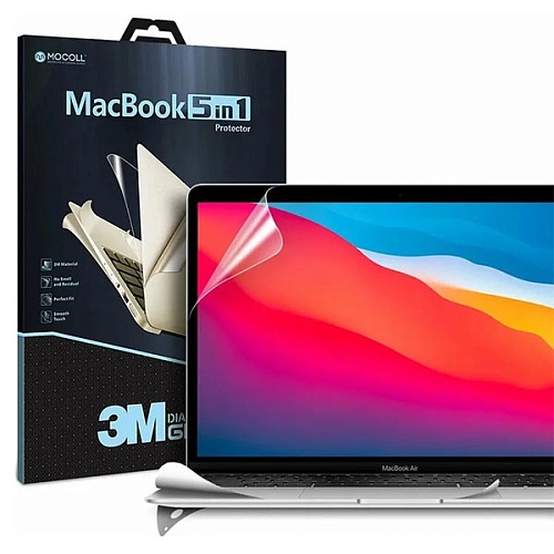 Защитная плёнка MacBook Pro 13 TouchBar MOCOLL (5 в 1), серебристый