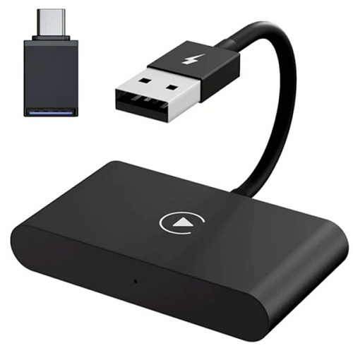 Беспроводной адаптер Gurdini Wireless Carplay Adapter (для iPhone ) USB-A + OTG адаптер, черный
